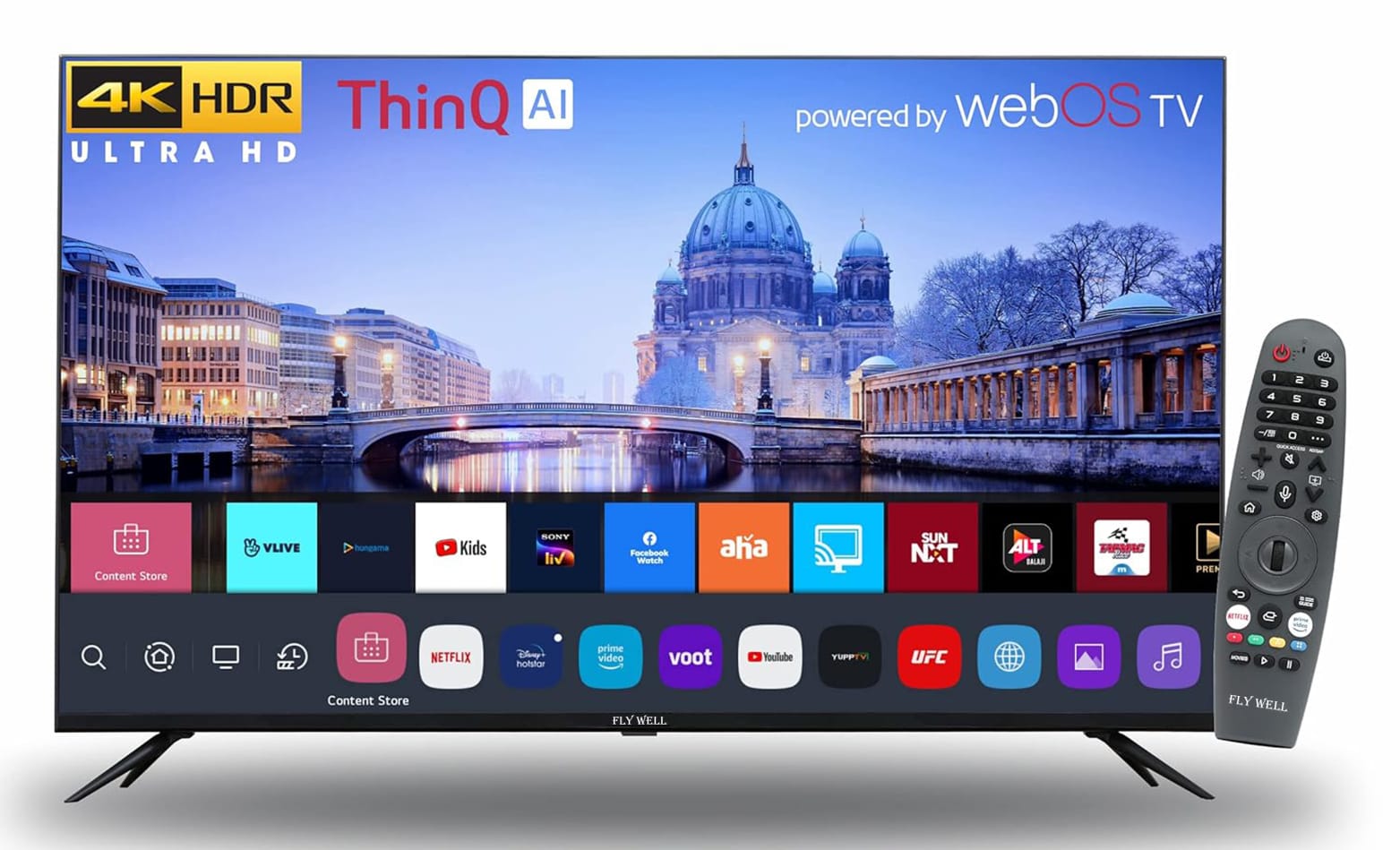 55 Webos TV (4KUHD, Dolby Audio, Magic remote, Bluetooth, IPS panel, Webos Hub, Zero dot panel, Youtube, Netflix, Amazon Prime, Hotstar & more OTT apps)